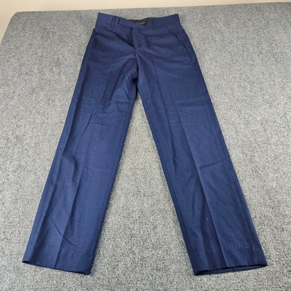 Calvin‎ Klein Boys Navy Blue Dress Pants Wool Blend Size 14 Regular Flat Front
